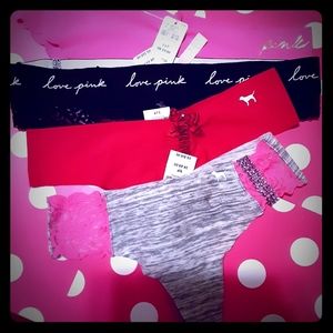 New Pink Victoria's Secret 4Pack Unders Size SW